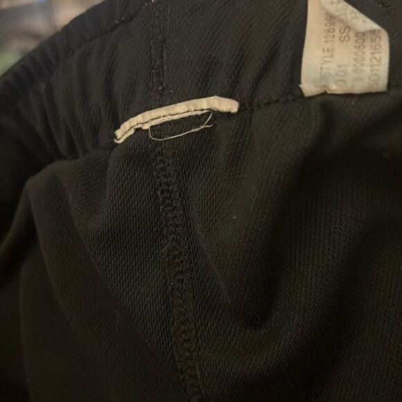 Under Armour Black White Logo Elastic Smooth Waist Drawstring shorts L - Picture 4 of 4